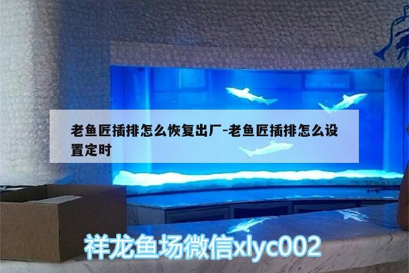 老魚匠插排怎么恢復出廠:老魚匠插排怎么設置定時