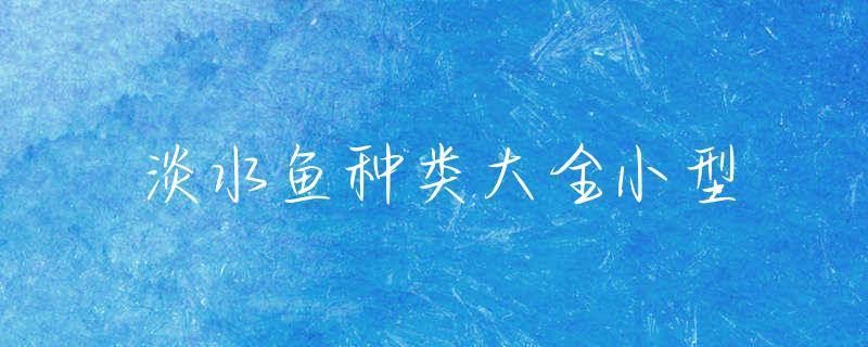 100種常見的小型魚