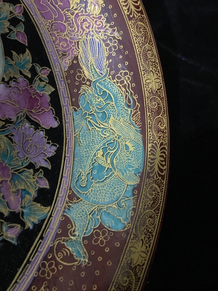 琺瑯彩描金佛像盤