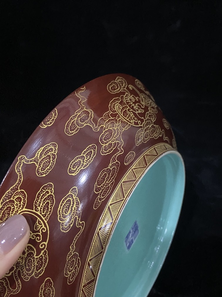 琺瑯彩描金佛像盤
