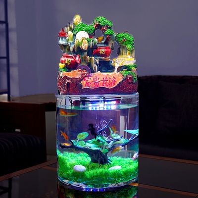 大型圓柱形魚缸怎么造景：圓柱形魚缸造景技巧 大型圓柱形魚缸怎么造景：圓柱形魚缸造景技巧 魚缸百科 第3張