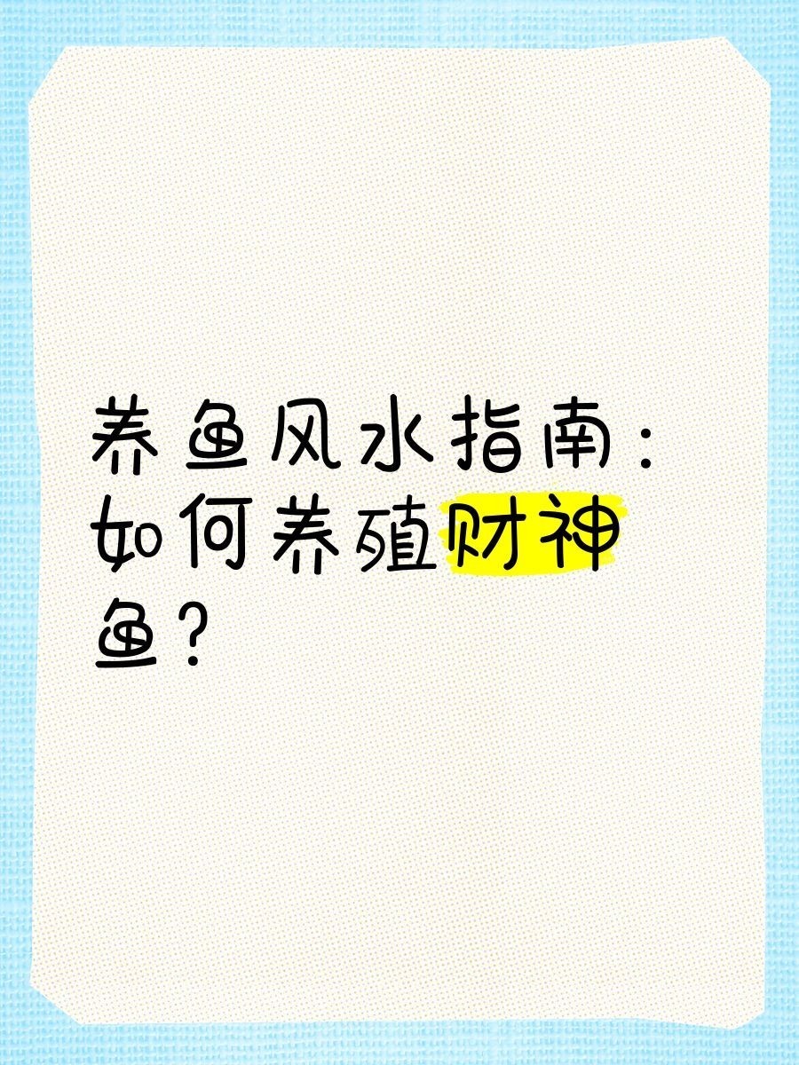 家里養(yǎng)財(cái)神魚的風(fēng)水禁忌