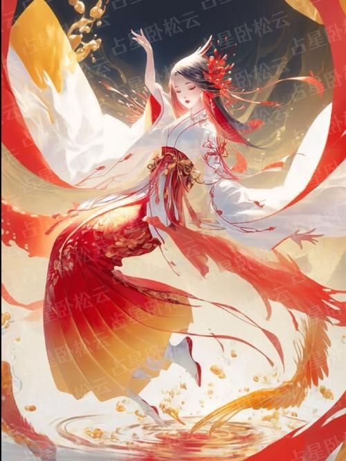 古風錦鯉女孩圖片