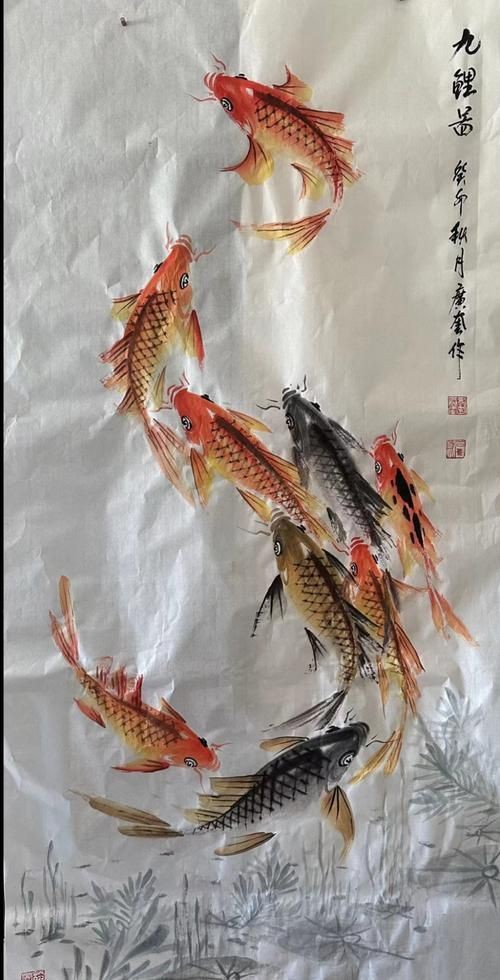 國畫魚圖片大全