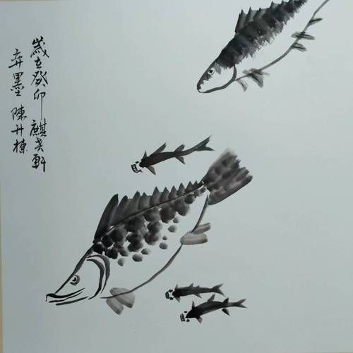 國畫魚圖片大全