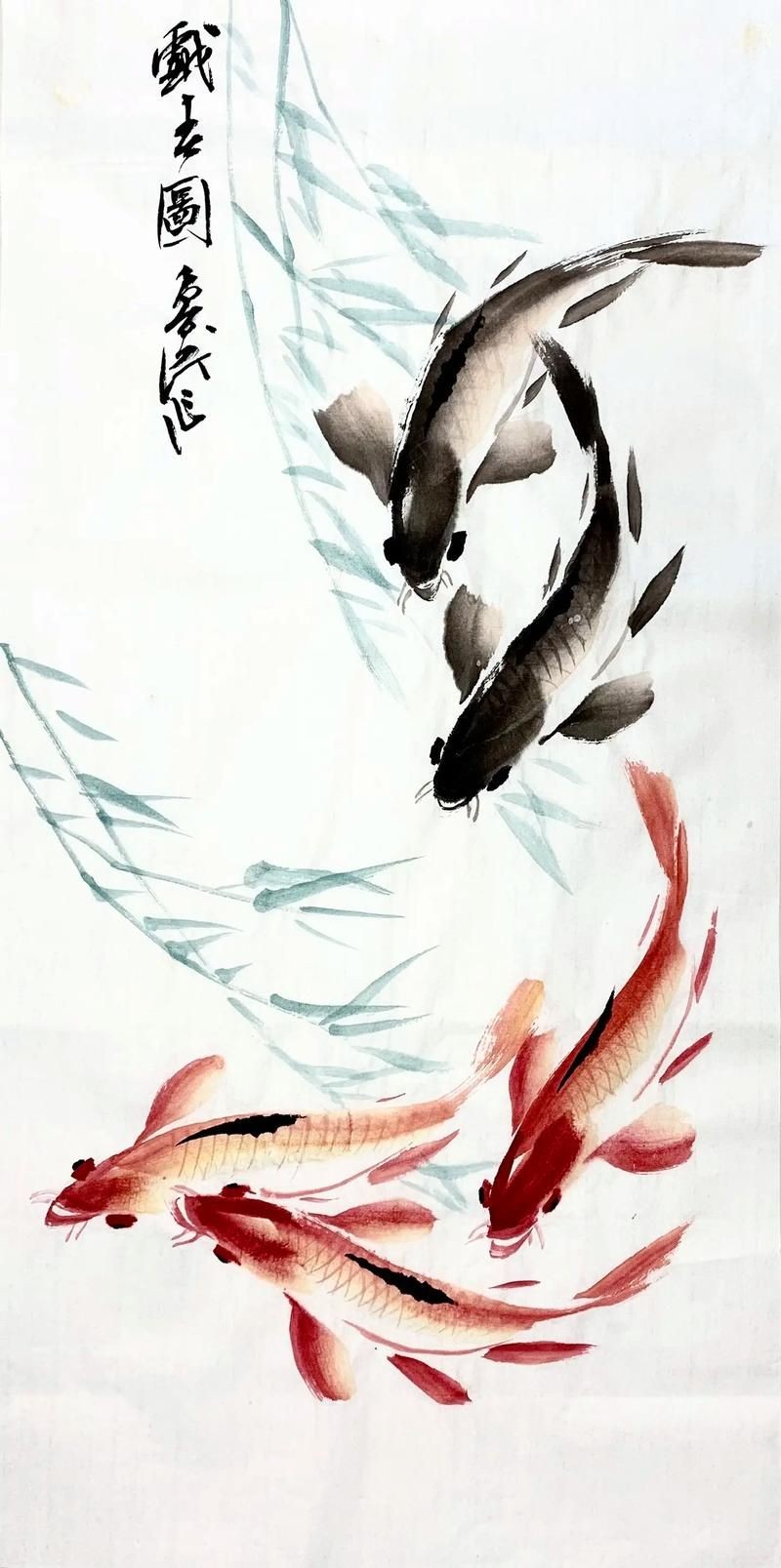 國畫魚圖片大全