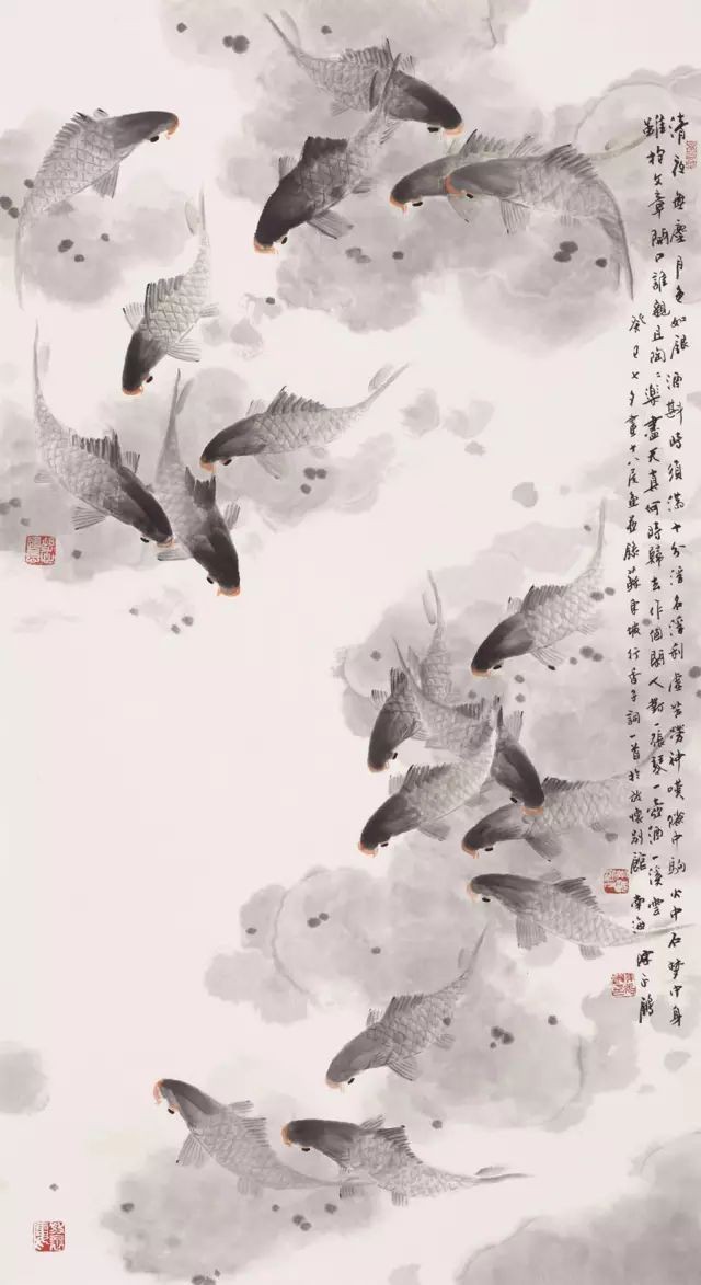 國畫魚圖片大全