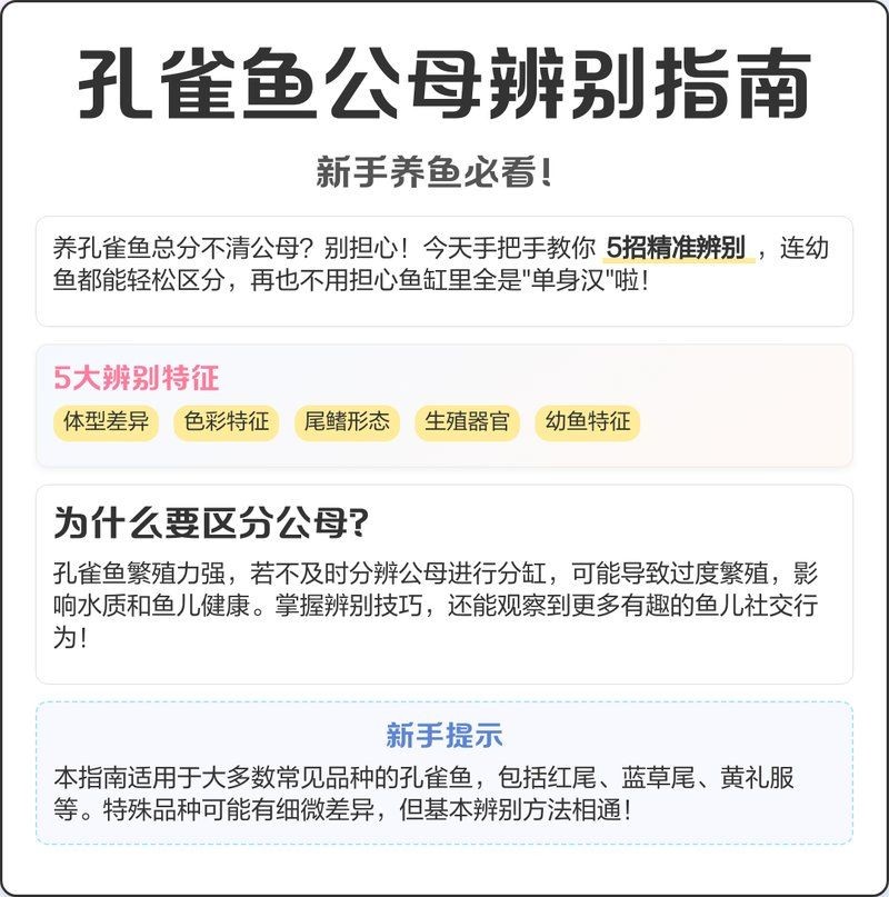和尚魚公母區分，和尚魚公母區分方法及