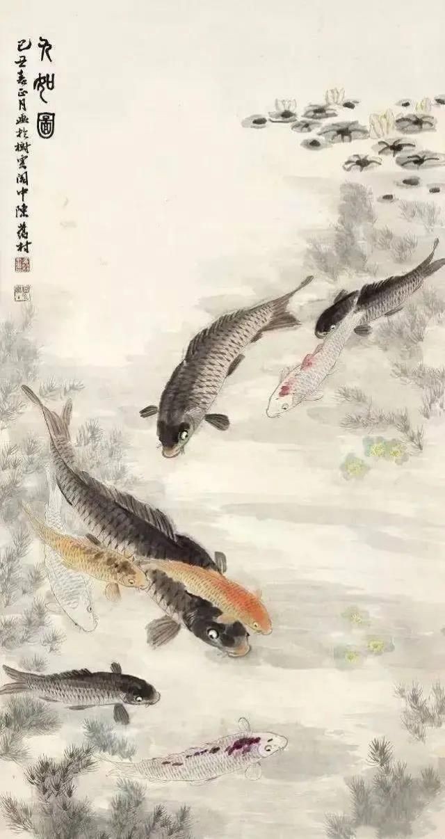 國畫魚寫意，墨趣橫生，國畫寫