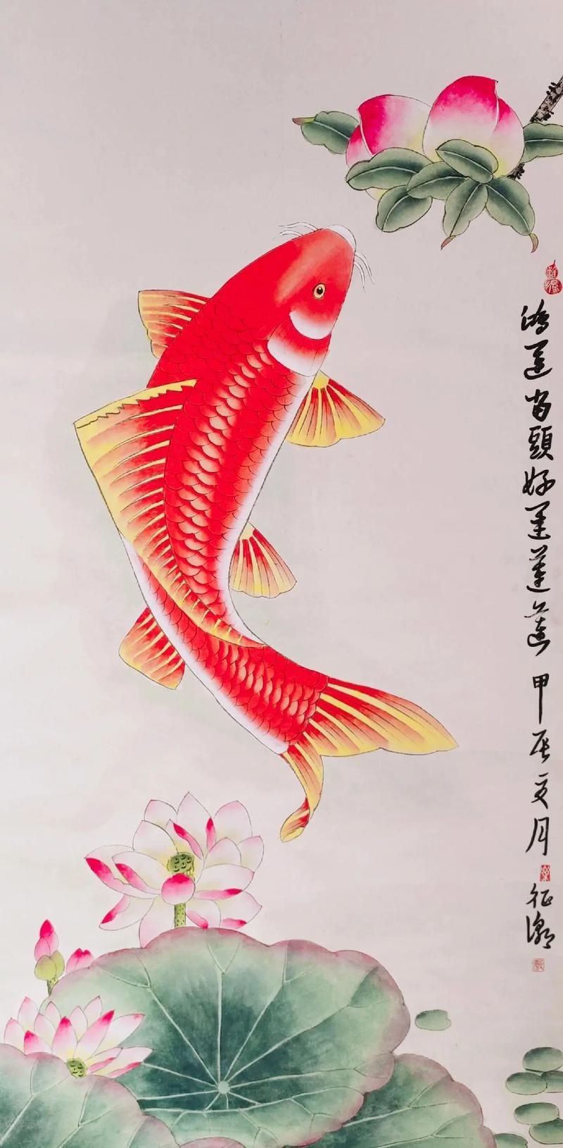 國畫鯉魚圖片大全，國畫鯉魚藝術鑒賞，經典作品與高清