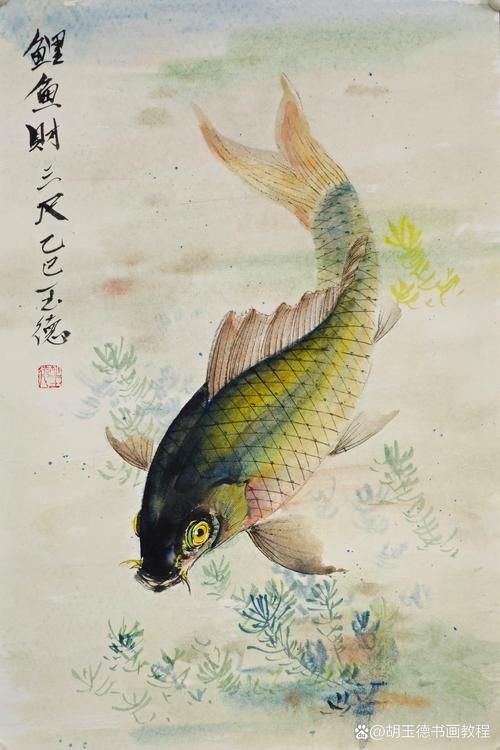 國畫鯉魚圖片大全，國畫鯉魚藝術鑒賞，經典作品與高清