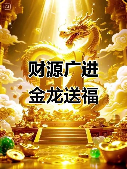 聚財金龍圖片大全，祥瑞納福聚財金龍高清圖片大全，