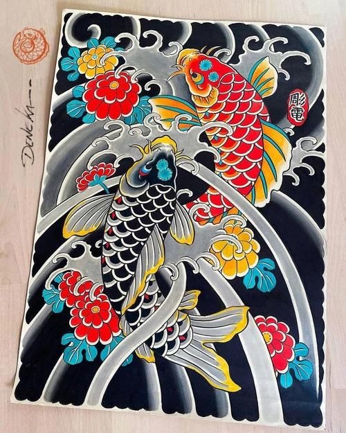 好看的龍魚紋身圖片，驚艷視覺！高人氣龍魚紋身