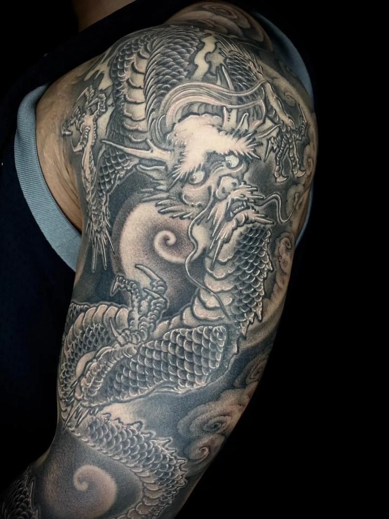 好看的龍魚紋身圖片，驚艷視覺！高人氣龍魚紋身