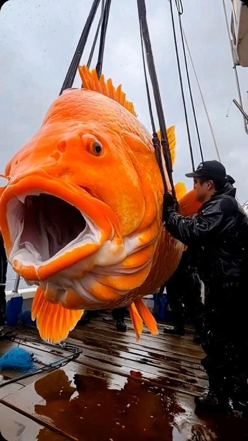 巨型鯉魚圖片：巨型“龍鱗鯉”重現江湖,被江西老表捕獲,猶如身披黃金甲!