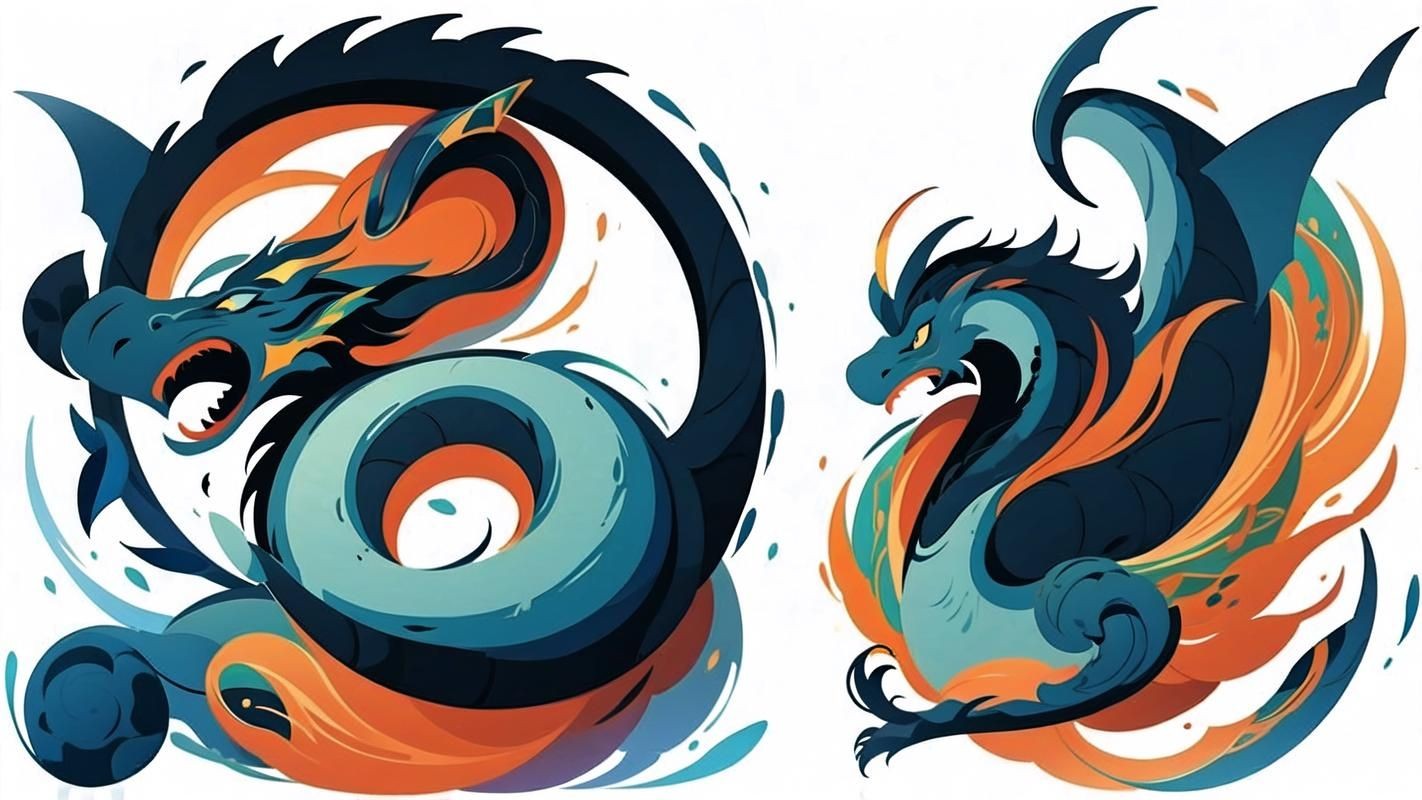 龍logo：“龍logo”作為極具東方文化特色的視覺符號
