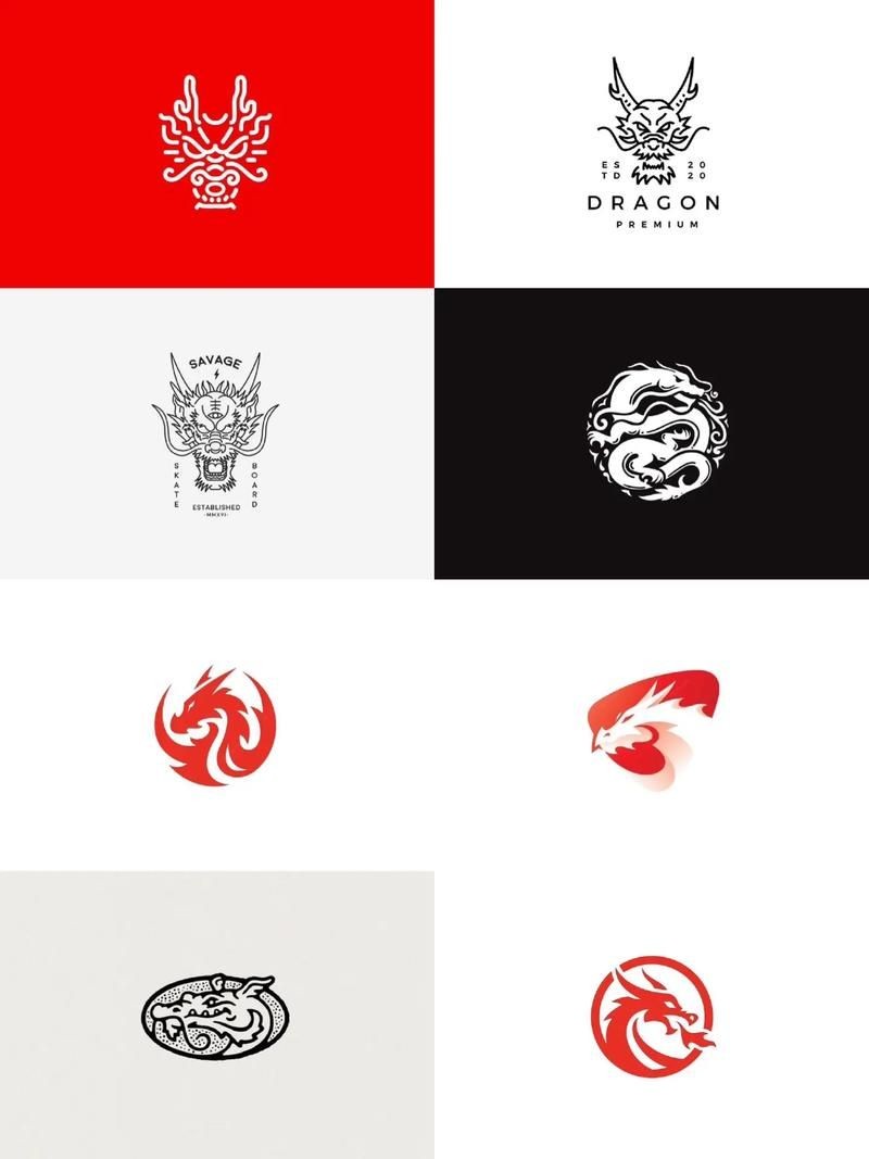 龍logo：“龍logo”作為極具東方文化特色的視覺符號