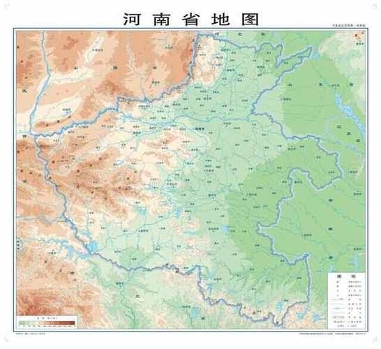 河南省水系圖：全國唯一一個橫跨長江、黃河、淮河、海河四大流域的省
