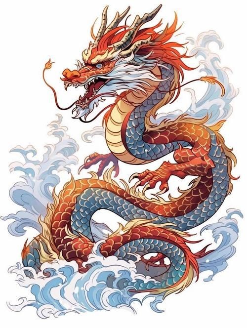 九種顏色的龍圖片：“九種顏色的龍圖片”展現融合傳統美學與現代創意的創意