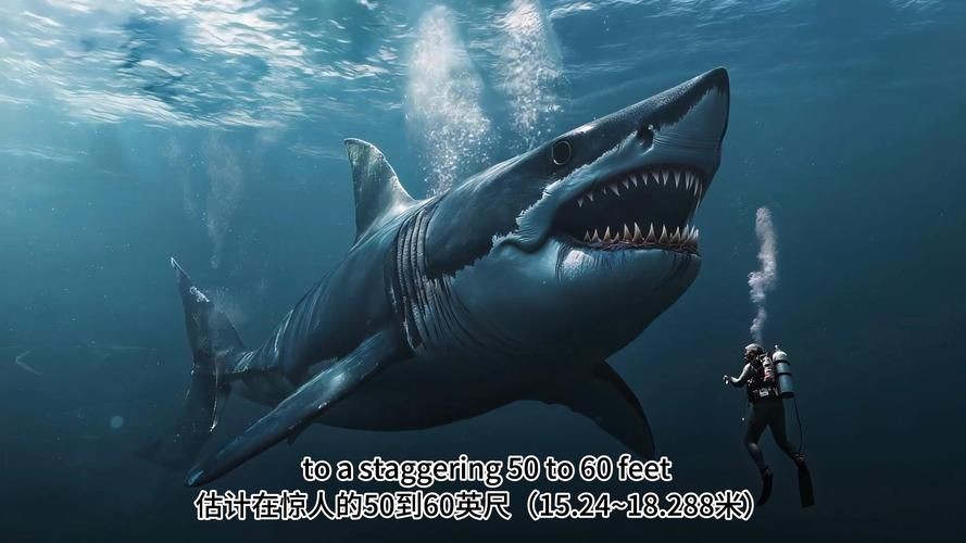 巨齒鯊圖片：史前海洋霸主巨齒鯊，咬合力遠超現代大白鯊，咬合力秒殺霸王龍