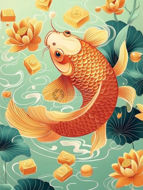 錦鯉卡通圖片可愛|《錦鯉卡通圖片可愛》 錦鯉卡通圖片可愛|《錦鯉卡通圖片可愛》 龍魚百科 第21張