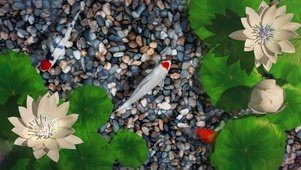 錦鯉魚水塘3D動態壁紙|錦鯉魚水塘3d動態壁紙