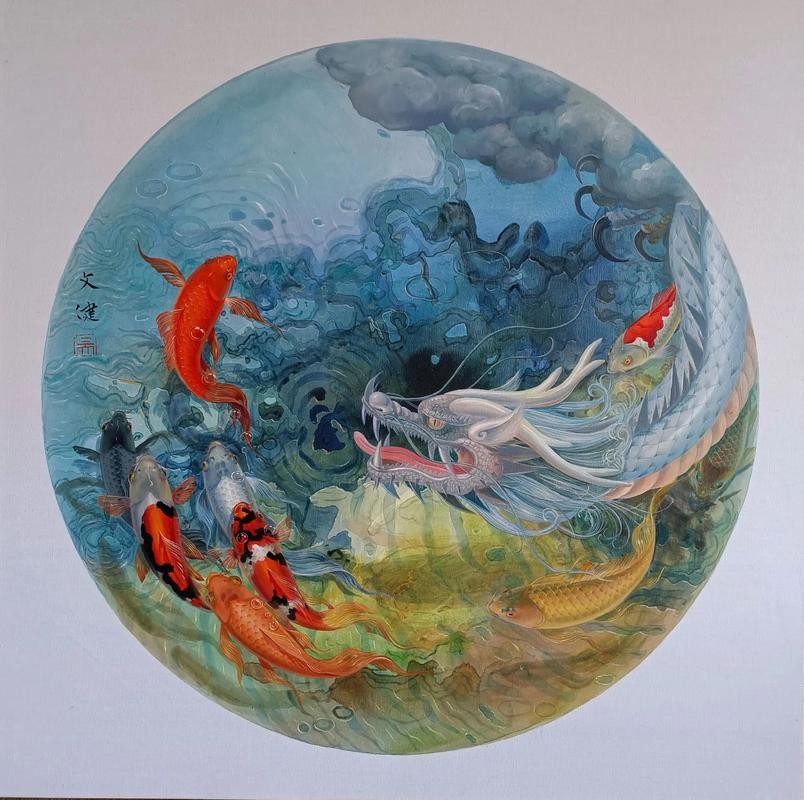 有沒有更多龍魚鎮宅的圖片？【龍魚鎮宅的風水寓意與擺放藝術】