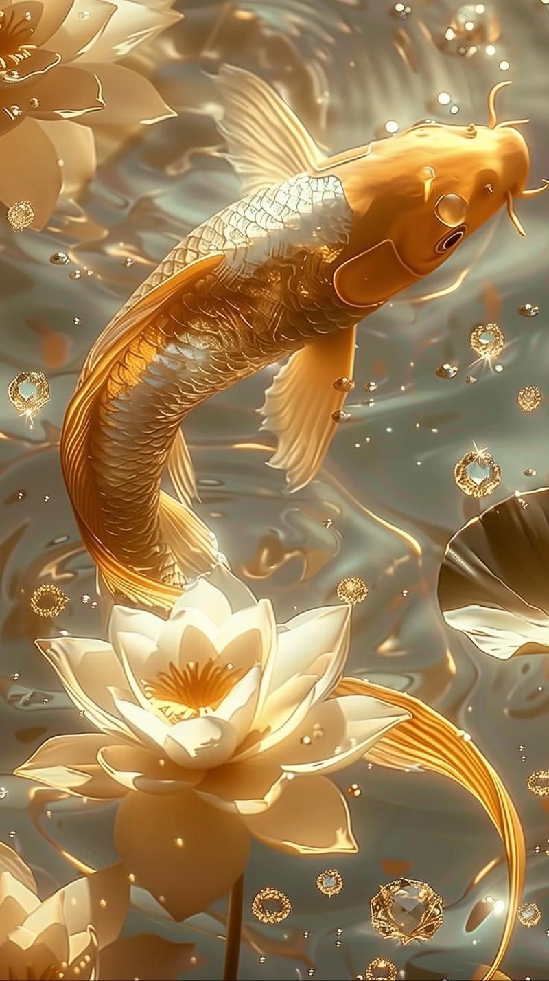 錦鯉圖片壁紙【好運錦鯉，如魚得水】