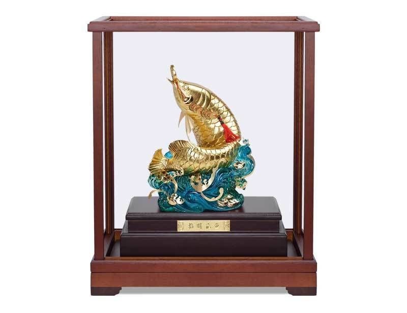 聚財龍魚擺件有哪些材質選擇？【嗶哩嗶哩,全銅金龍魚擺件真的能帶來好運嗎】