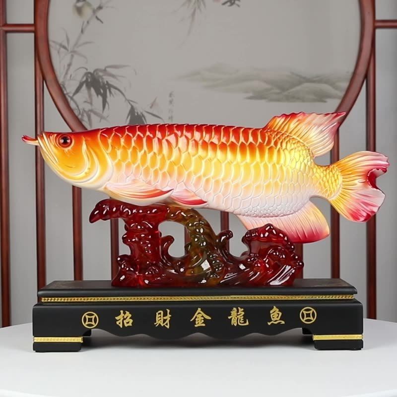 龍頭魚電視柜擺件【龍頭魚電視柜擺件讓我家財運翻倍了淘寶魚身擺件】