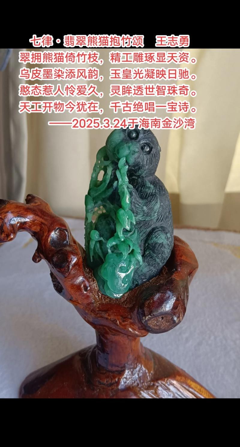 翡翠綠熊貓3000一條圖片【帝王綠翡翠熊貓吊墜】