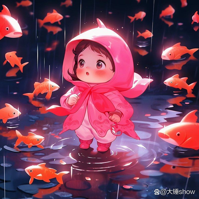 錦鯉Q版圖【卡通錦鯉q版圖素材分享】