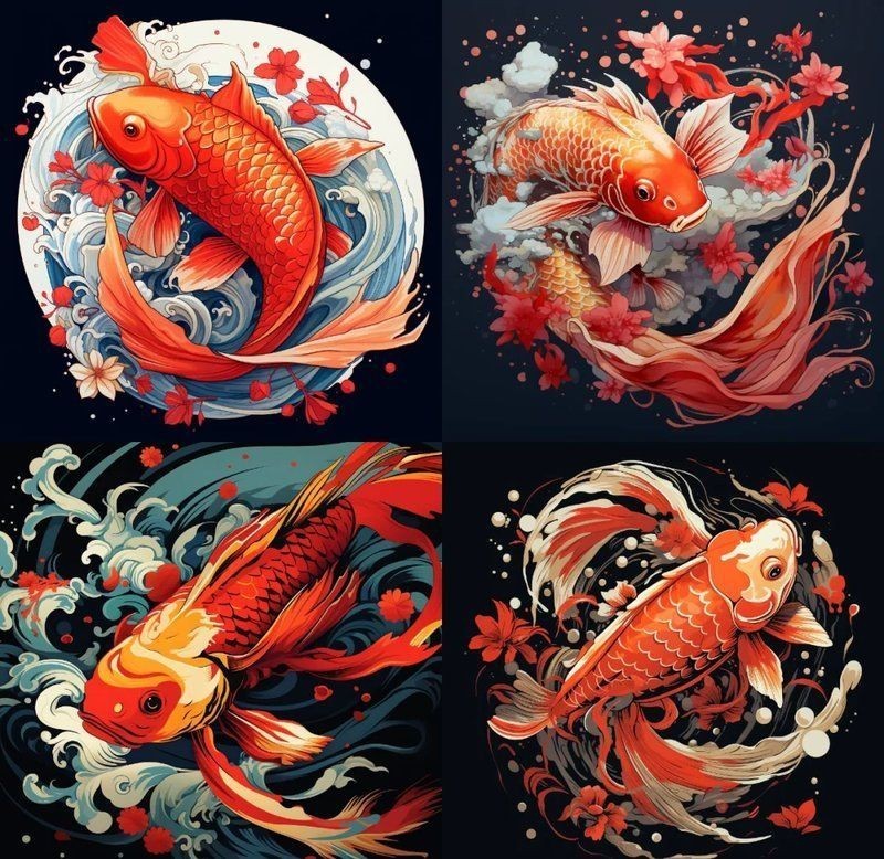 錦鯉Q版圖【卡通錦鯉q版圖素材分享】
