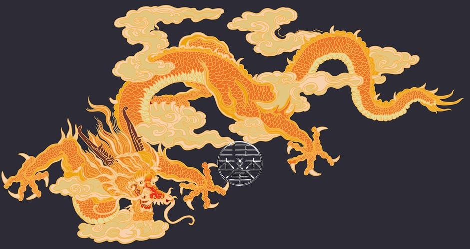 國潮風格的金龍插畫有哪些？【國潮風格的金龍插畫融合了傳統與現代元素，展現出獨特魅力】