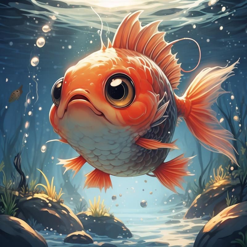 可愛Q版小魚【《可愛q版小魚》**畫法合集】