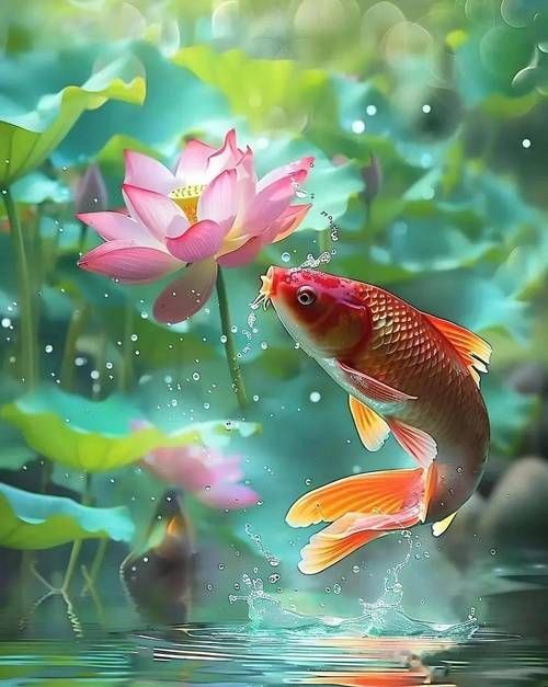 荷花鯉魚圖片【荷花鯉魚圖片欣賞】