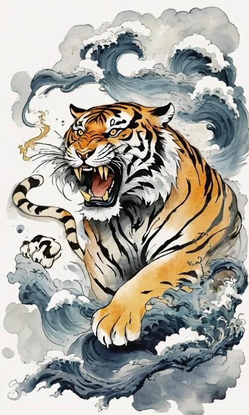 老虎畫大全100幅【《老虎畫大全100幅》】 老虎畫大全100幅【《老虎畫大全100幅》】 龍魚百科 第4張