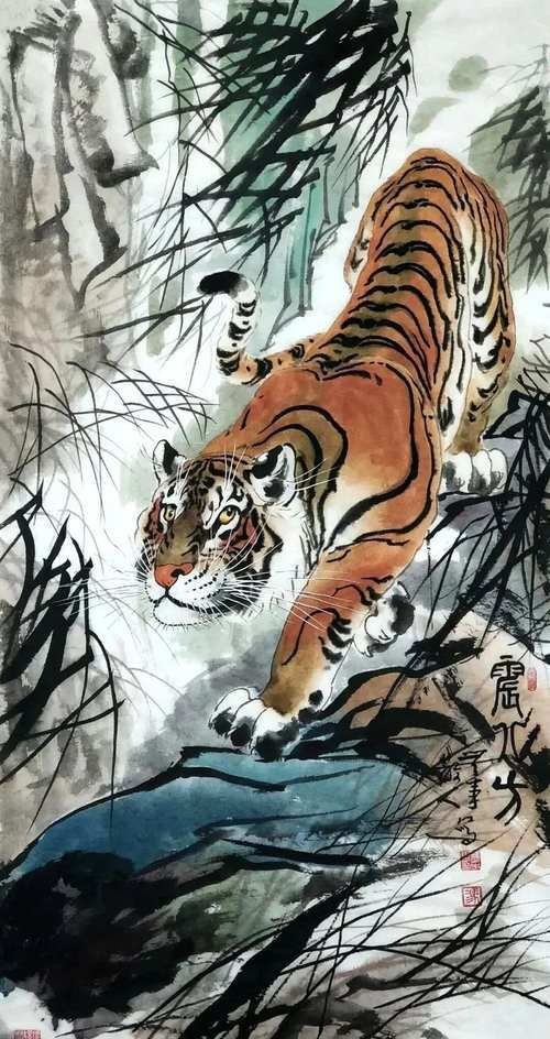 老虎畫大全100幅【《老虎畫大全100幅》】 老虎畫大全100幅【《老虎畫大全100幅》】 龍魚百科 第22張