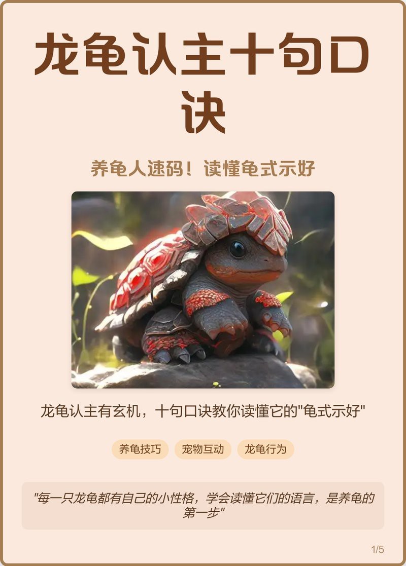 龍龜認主人的表現(xiàn)【十二種龍龜認主人的情感密碼，每一種都是跨越物種的情感密碼】