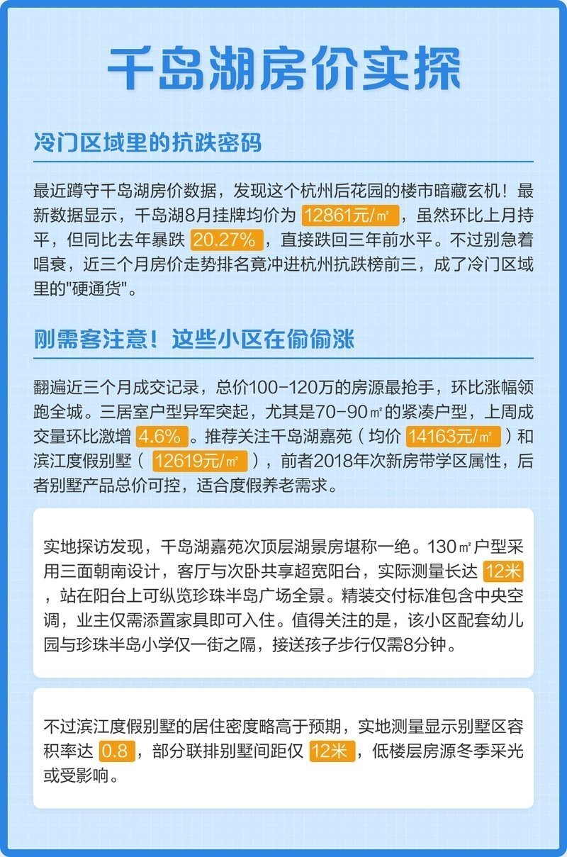 千島湖房價暴跌開始了【千島湖房價與正常房源價格堅挺并存說法引發關注】