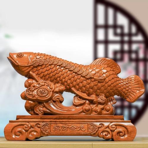 木雕金龍魚圖片【《木雕金龍魚：藝術與靈動的完美融合》】