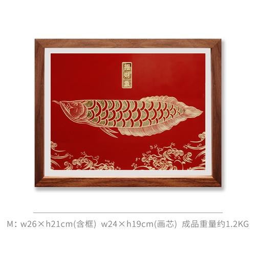 紅龍魚金龍魚壁畫圖片