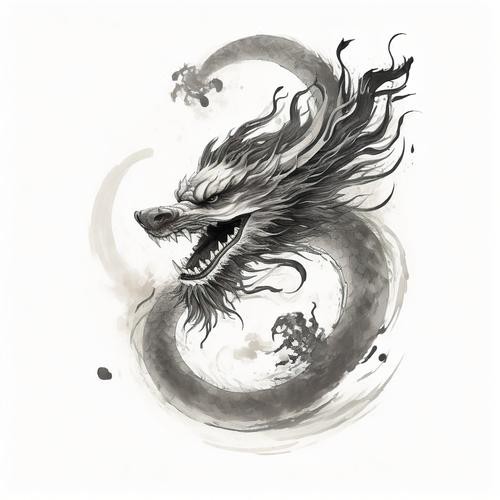 能提供一張帶字的霸氣龍圖嗎？
