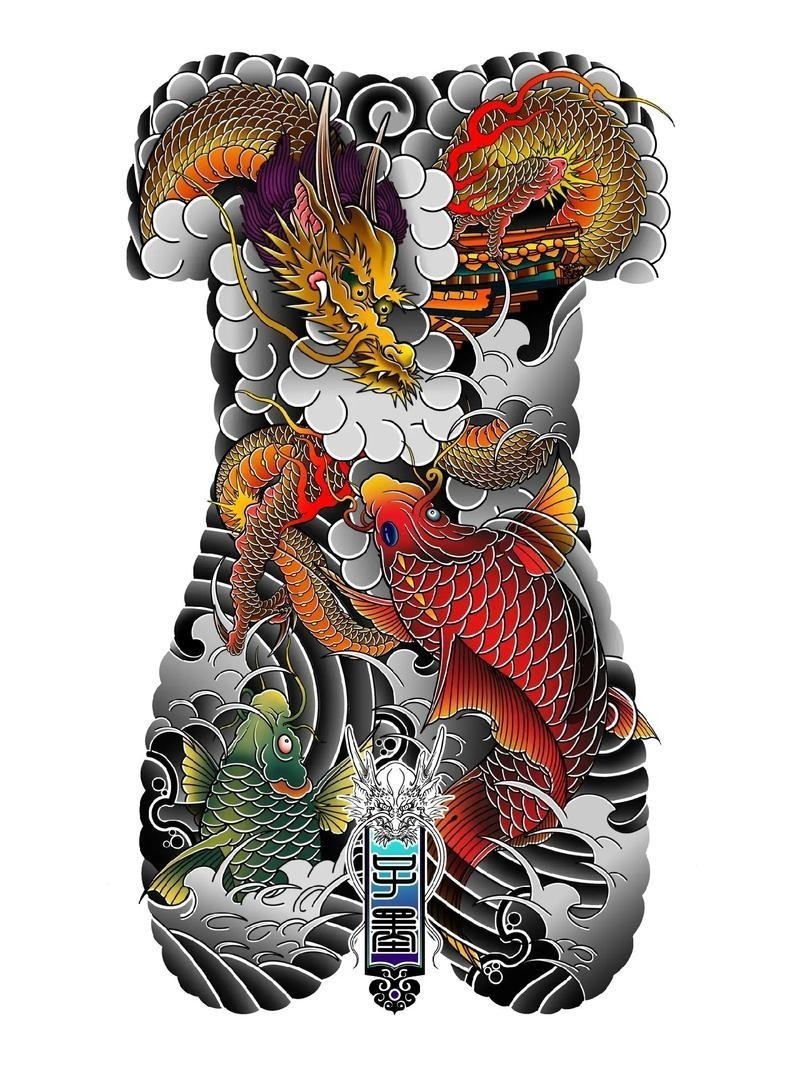 青龍魚圖片青鱗紋身