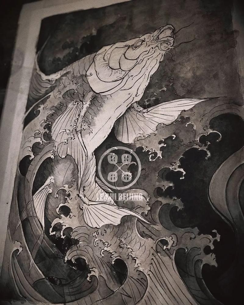 青龍魚圖片青鱗紋身