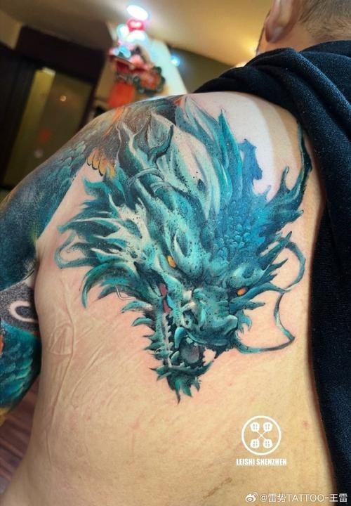 青龍魚圖片青鱗紋身