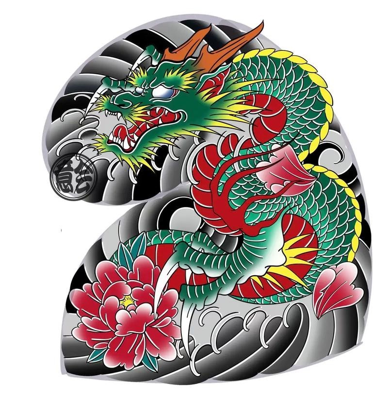 青龍魚圖片青鱗紋身