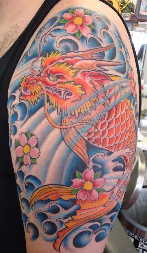 青龍魚圖片青鱗紋身