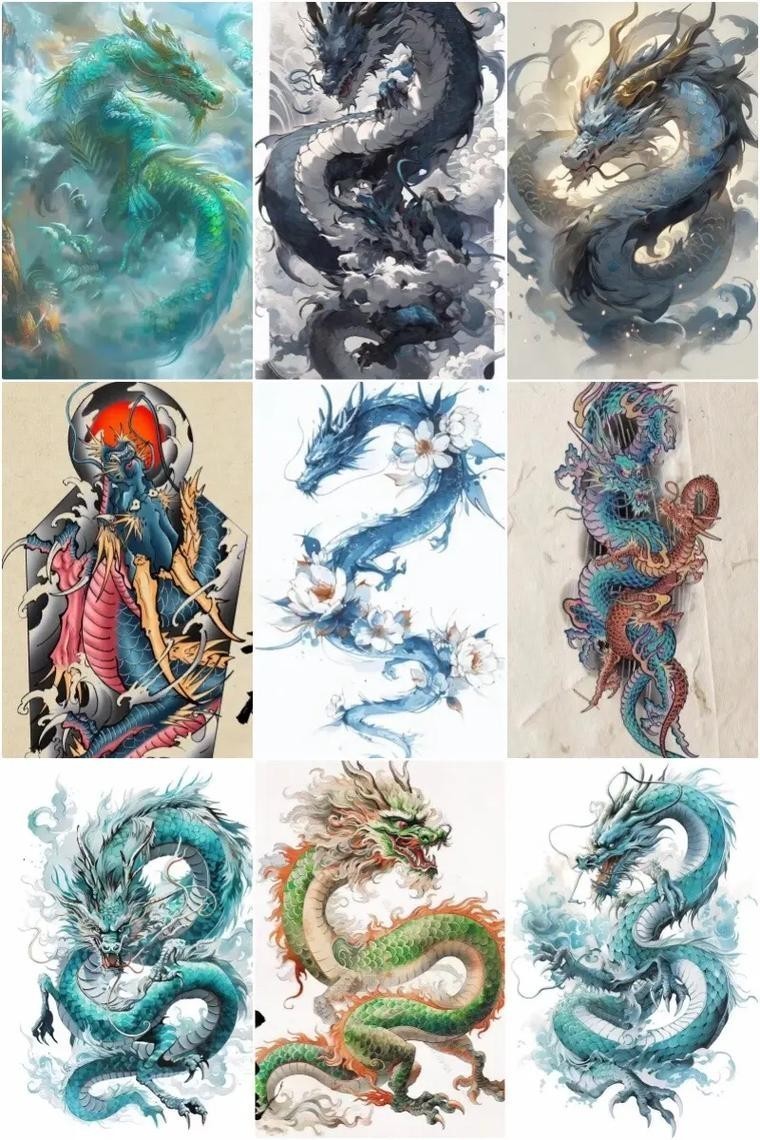 青龍魚圖片青鱗紋身