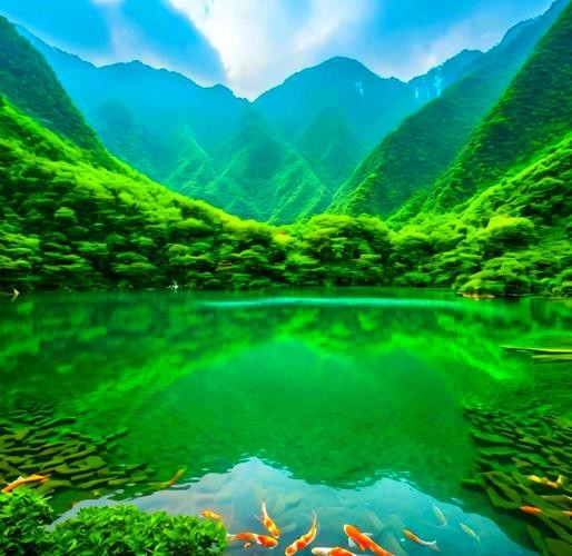 真實山水招財圖片聚財